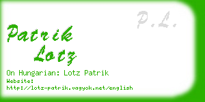 patrik lotz business card